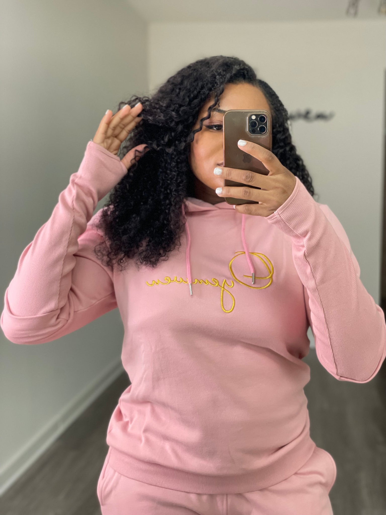 Dusty Pink Luxe Leisure Sweat Set – Oyemwen