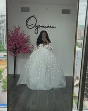 Load and play video in Gallery viewer, Custom Made Blossom Garden Dress in White
