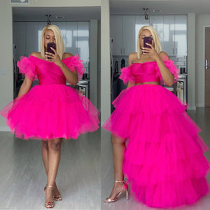 Custom made hot pink skirt set – Oyemwen