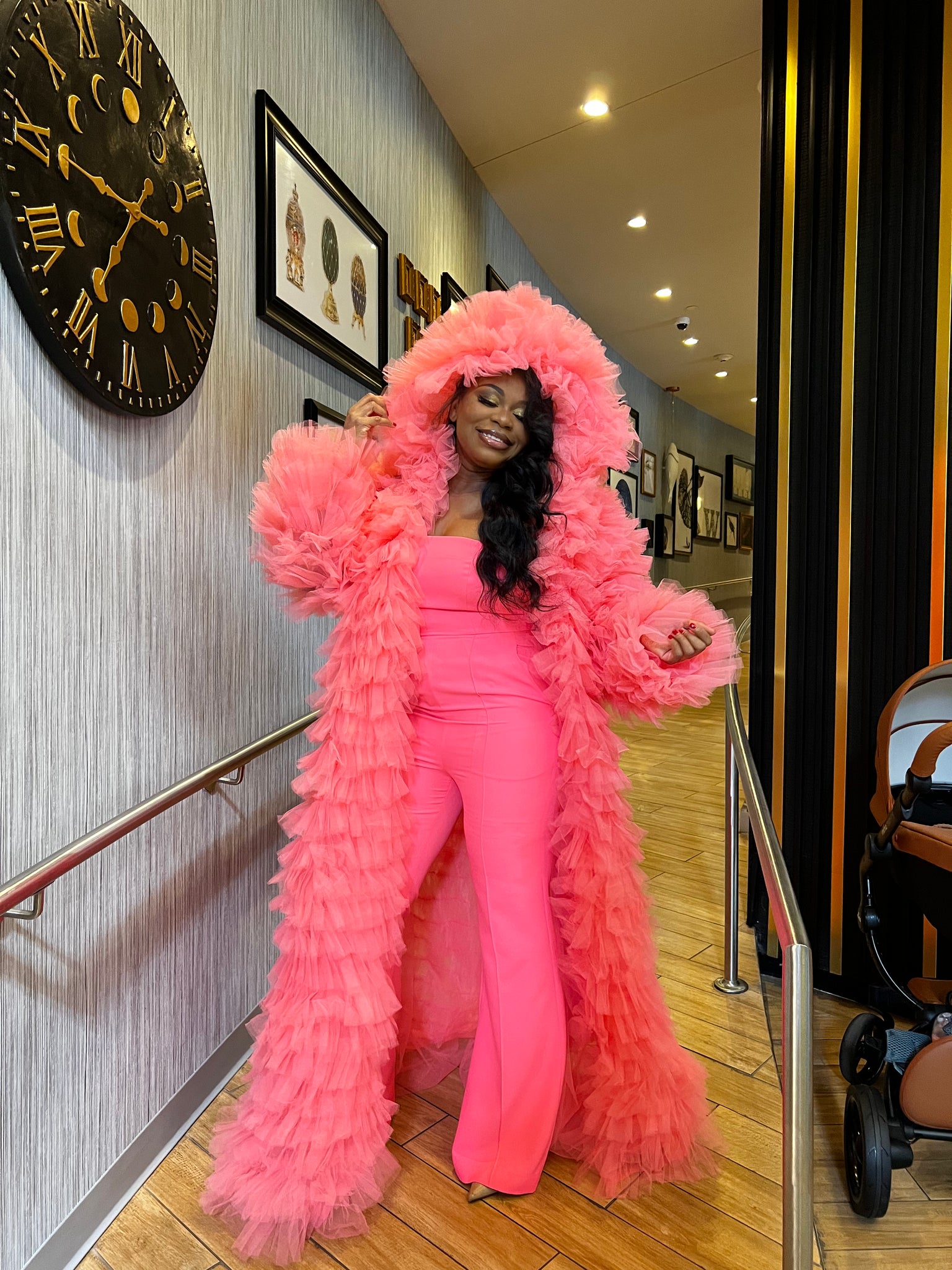 Custom Made Hooded Tulle Jacket – Oyemwen Custom Made Hooded Tulle Jacket – Oyemwen