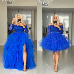 Royal blue lace skirt set XL / Hi Slit Royal blue lace skirt set XL / Hi Slit