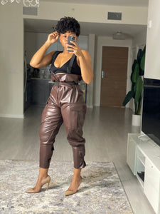 “Chocolate is the New Black” High Waisted Cargo Pants