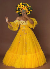 Load image into Gallery viewer, Custom Made Sunflower Garden Dress

