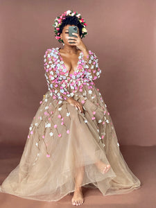 Custom Made Blossom Garden Dress