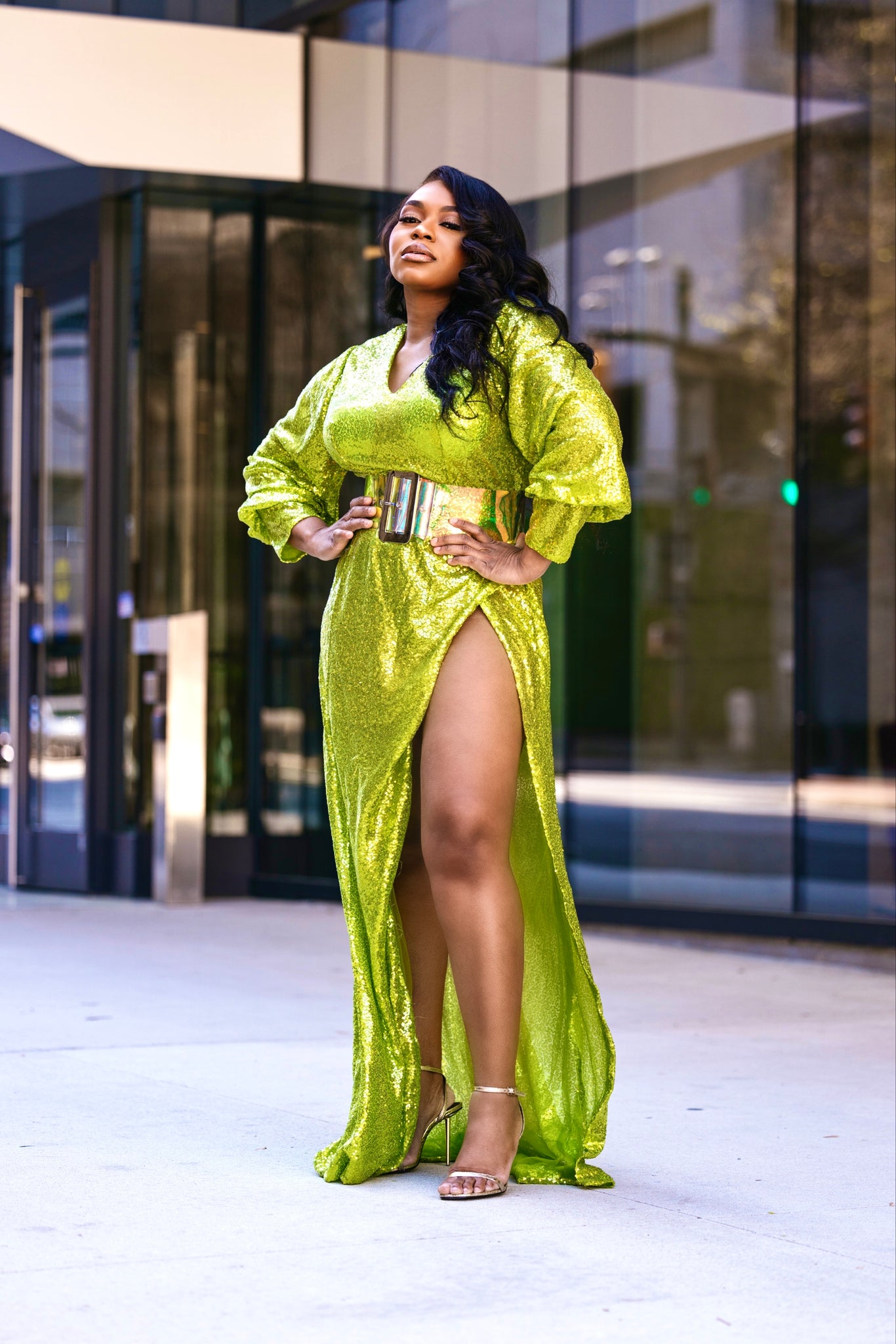 Business in front, Party in the back Neon Sequins Birthday Dress – Oyemwen Business in front, Party in the back Neon Sequins Birthday Dress – Oyemwen