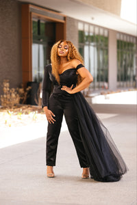 Spring is here Black tulle jumpsuit