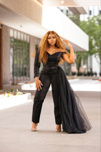 Load image into Gallery viewer, Spring is here Black tulle jumpsuit
